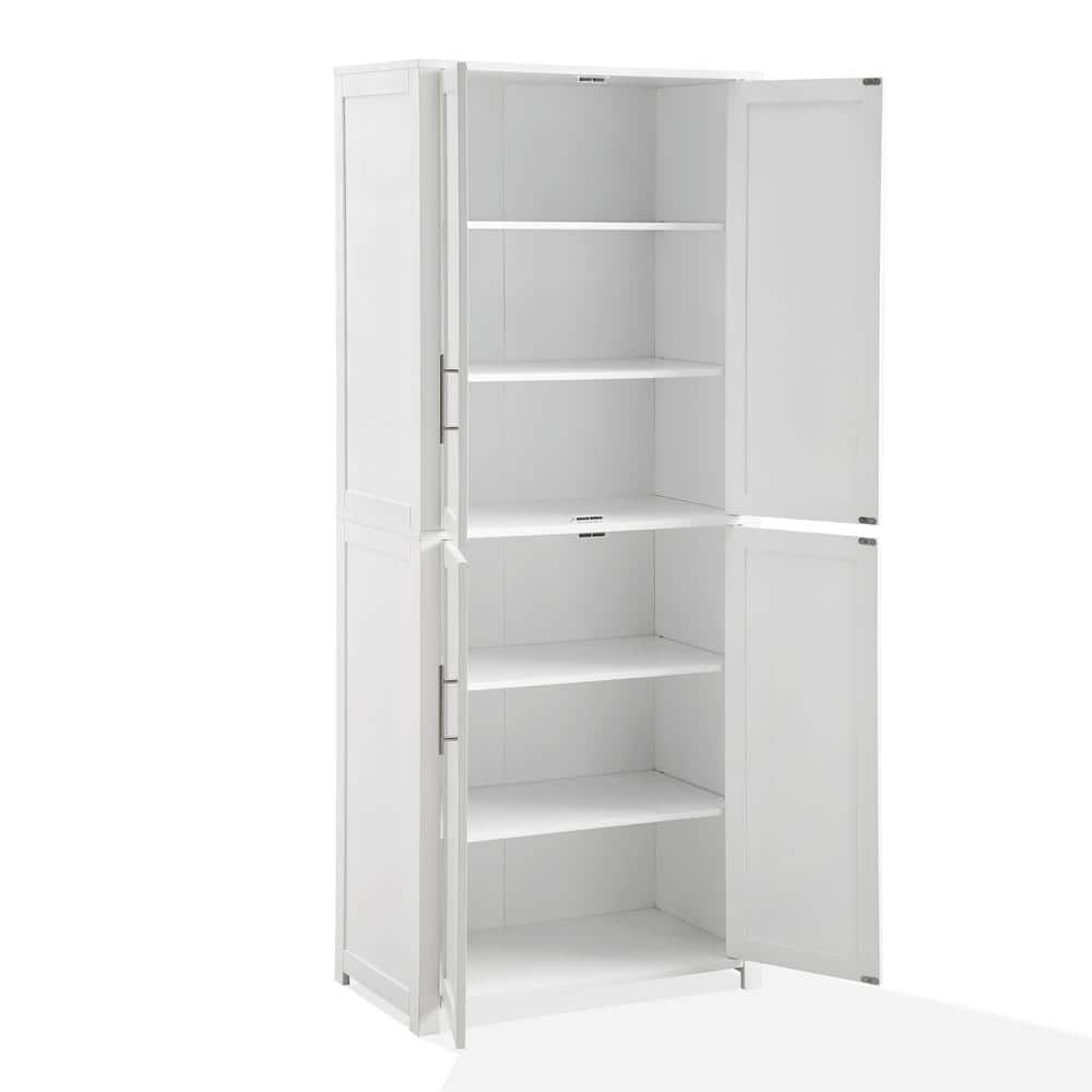Savannah White Tall Kitchen Pantry with Adjustable Shelving