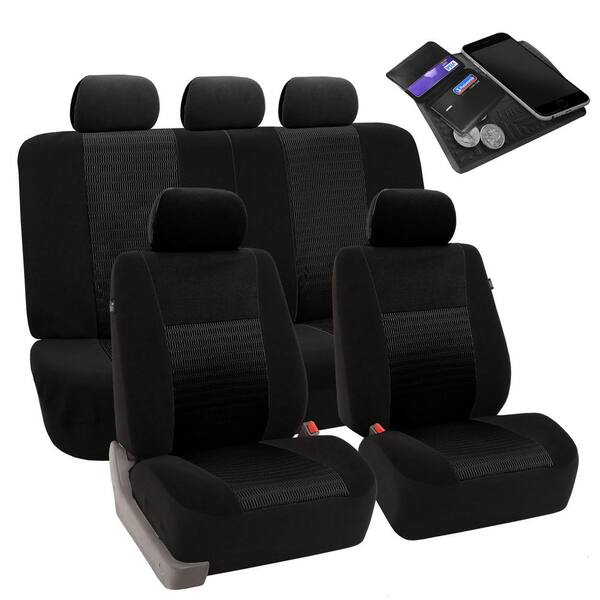 FH Group Fabric 47 in. x 23 in x 1 in. Deluxe 3D Air Mesh Full Set Seat Covers