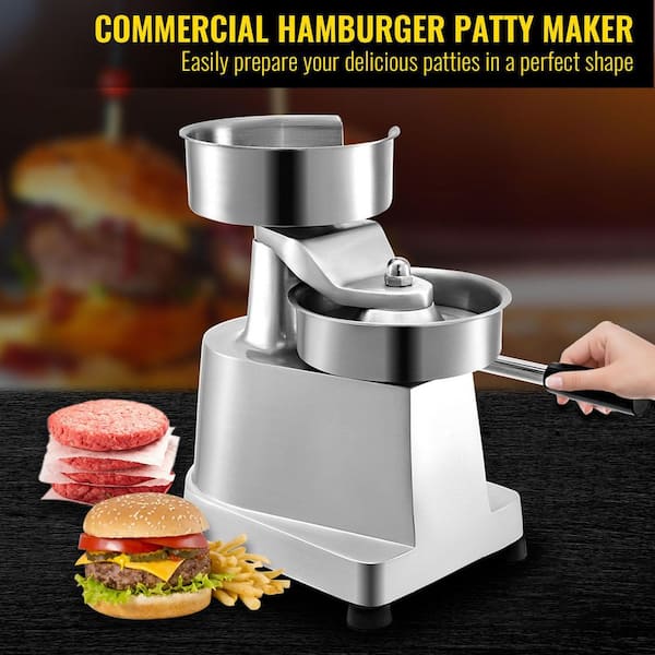 VEVOR Commercial Burger Press 4 in. Stainless Steel Hamburger Patty Maker with 1,000 Pcs Papers