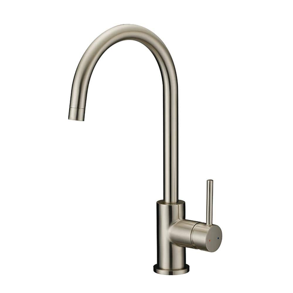 Design House 547737 Eastport Single-Handle Standard Kitchen Faucet Satin Nickel 