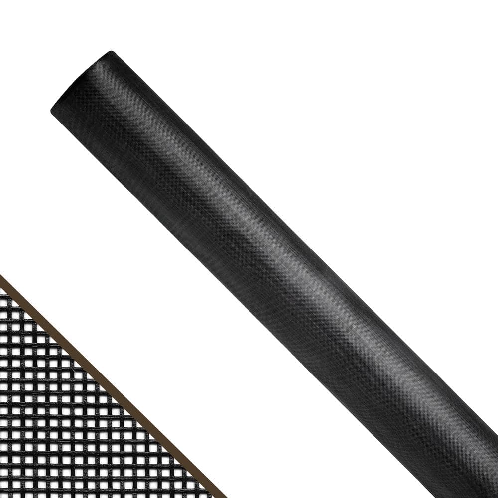 108 in. x 100 in. Charcoal Fiberglass Small Insect Screen Roll for Windows 