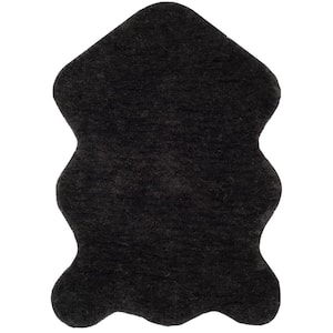 Sheep Shag Charcoal 3 ft. x 4 ft. Solid Area Rug