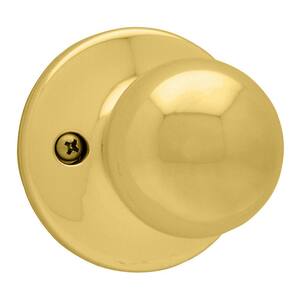Polo Polished Brass Dummy Door Knob Featuring Microban Antimicrobial Technology