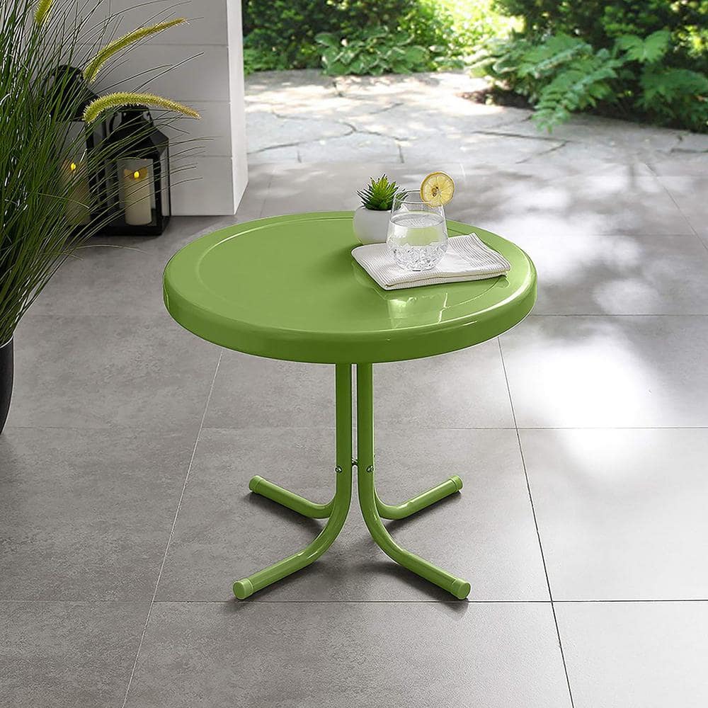 Green Metal Outdoor Side Table