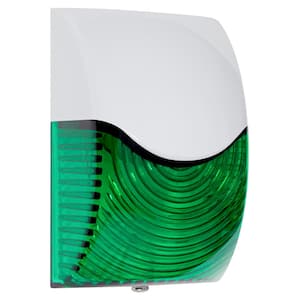 Rectangular Green Select-Alert Siren and LED Strobe Wired Alarm Kit with Mini Controllers