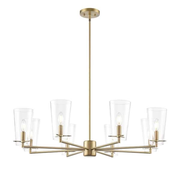 Maccan 8 light Vintage Brass Chandelier Ceiling Light