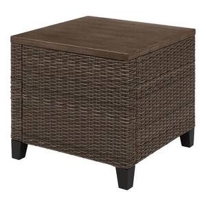 Tilson Heights Brown Wicker Right Arm and Left Arm Outdoor Sectional Lounge Chair with CushionGuard Sienna Cushions