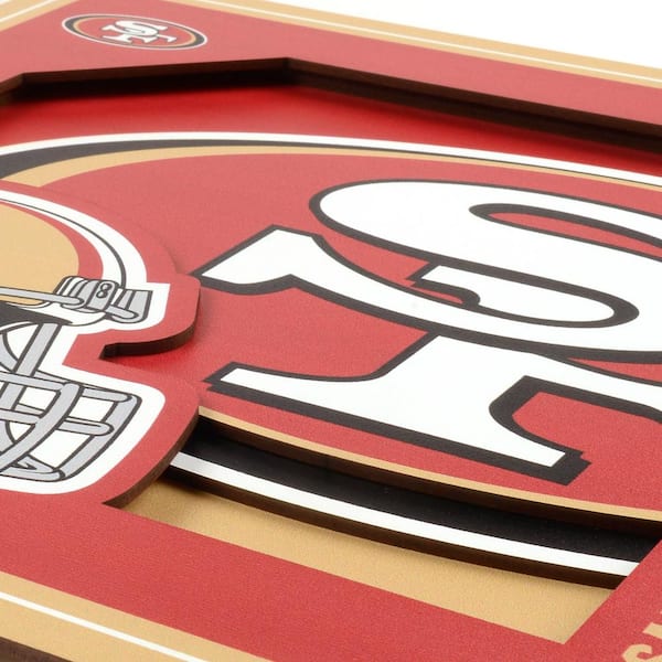 NFL San Francisco 49ers 3D Logo Series Wall Art - 12x12 2507477 - The Home  Depot