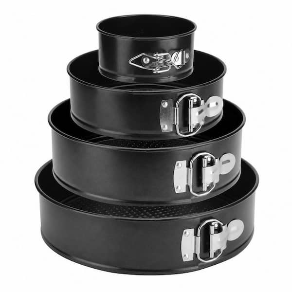 4-Piece Cake Pan Sets Include 4 in. 7 in. 9 in. and 10 in. Cake Pan, Non-Stick Leak-Proof with Removable Bottom