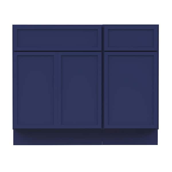 39 in. W x 21 in. D x 32.5 in. H Bath Vanity Cabinet without Top in Blue (Unassembled)