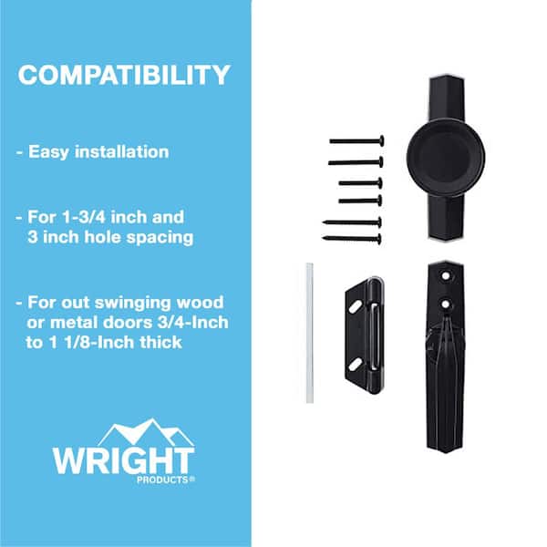 Wright Products Universal Knob Door Latch for Screen and Storm