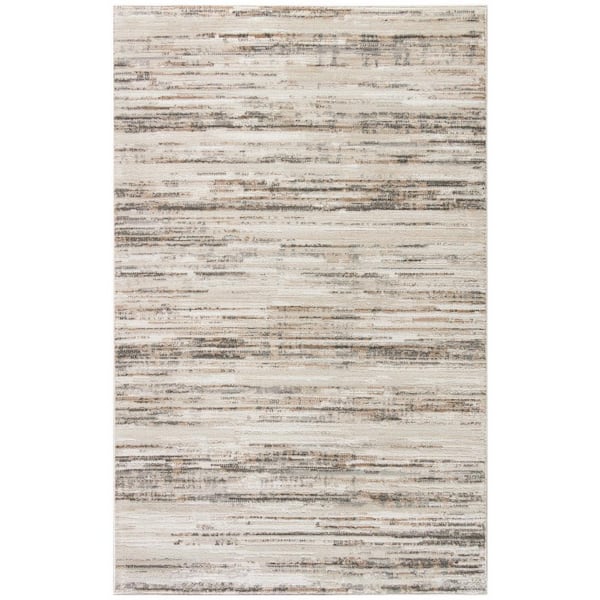 Nourison Serenity Home Ivory Beige 4 ft. x 6 ft. Abstract Contemporary Area Rug