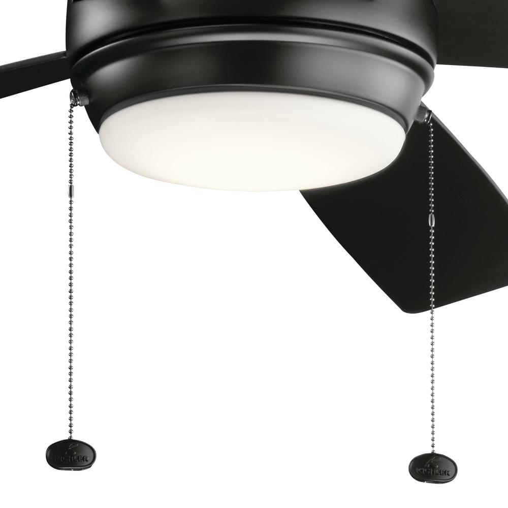 Starkk 60'' Black Steel Ceiling Fan with LED Light