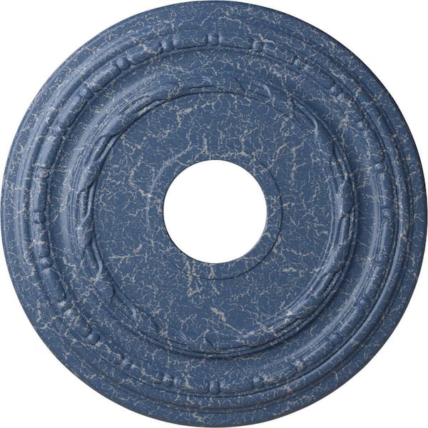 Ekena Millwork 1 in. x 15-3/8 in. x 15-3/8 in. Polyurethane Dublin Ceiling Medallion, Americana Crackle