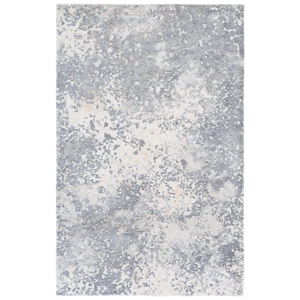 Mirage 6 ft. x 9 ft. Gray/Ivory Distressed Area Rug