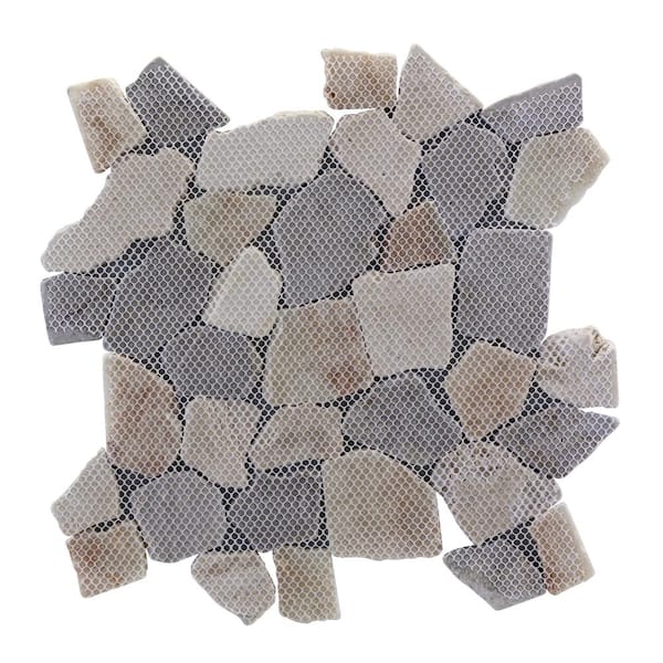 CRUZ BAY STUDIO Full Eclectic 18 in. x 18 in. Oasis Marble