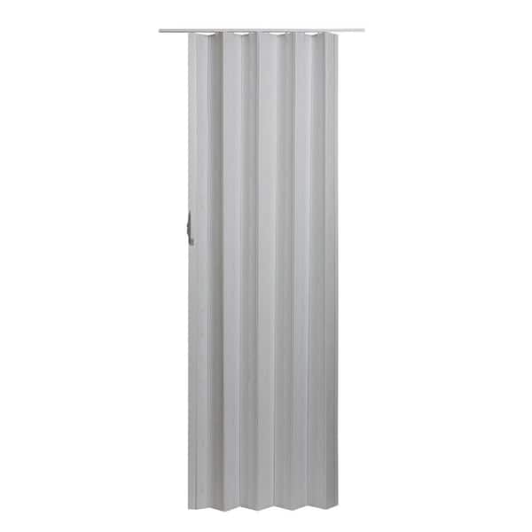 Spectrum Via 48 in. x 80 in. White Mist Vinyl Accordion Door with Hardware