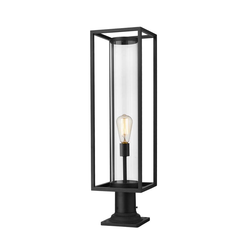 Dunbroch 29.75 in. 1-Light Black Aluminum Hardwired Outdoor Weather Resista