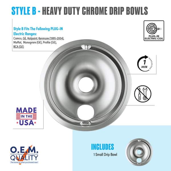 Range Kleen 6 in. B Style Drip Pan in Chrome