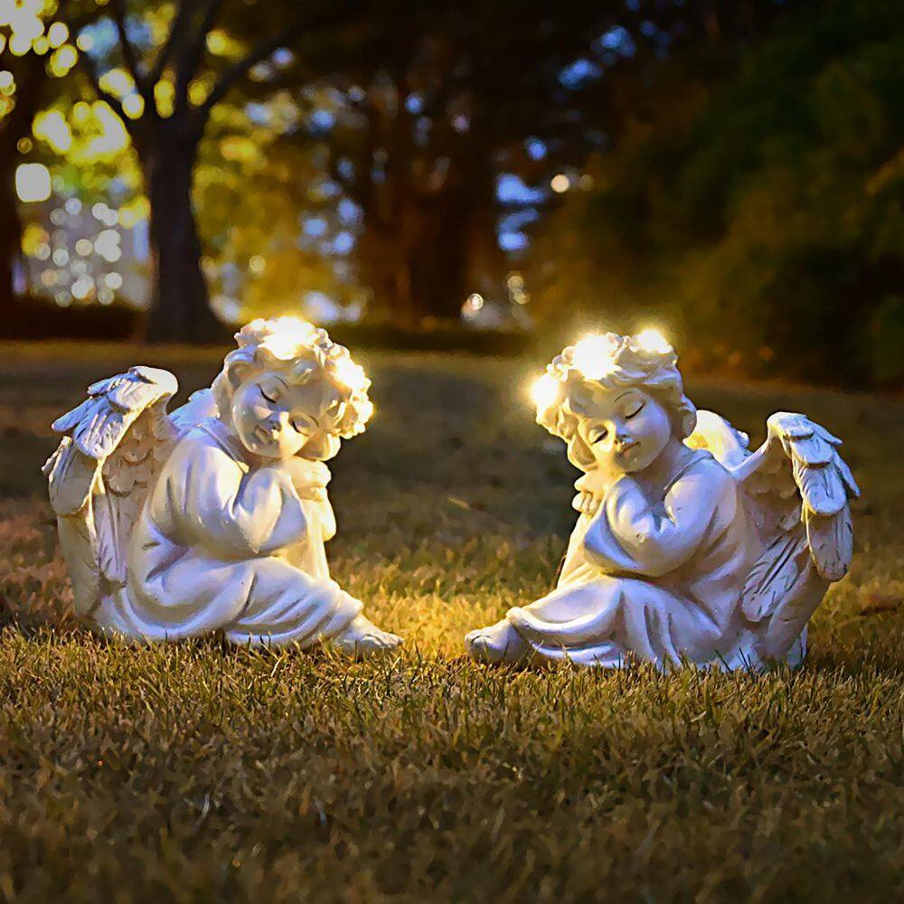 Angel Statue Garden Decor for Solar Outdoor