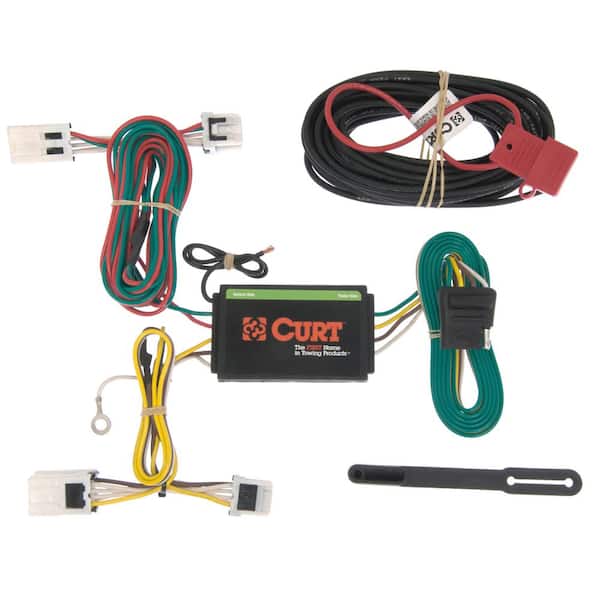 CURT Custom Vehicle-Trailer Wiring Harness, 4-Way Flat Output, Select Nissan NV1500, NV2500, NV3500, Quick T-Connector