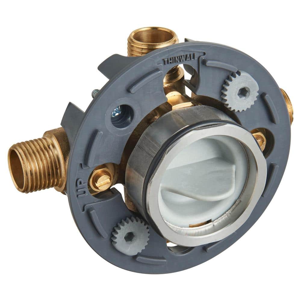 Universal Brass Shower Rough-In Valve with Screwdriver Stops
