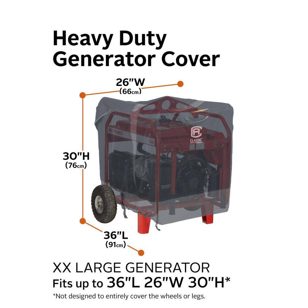 StormPro XX-Large Black and Gray Heavy-Duty Generator Cover
