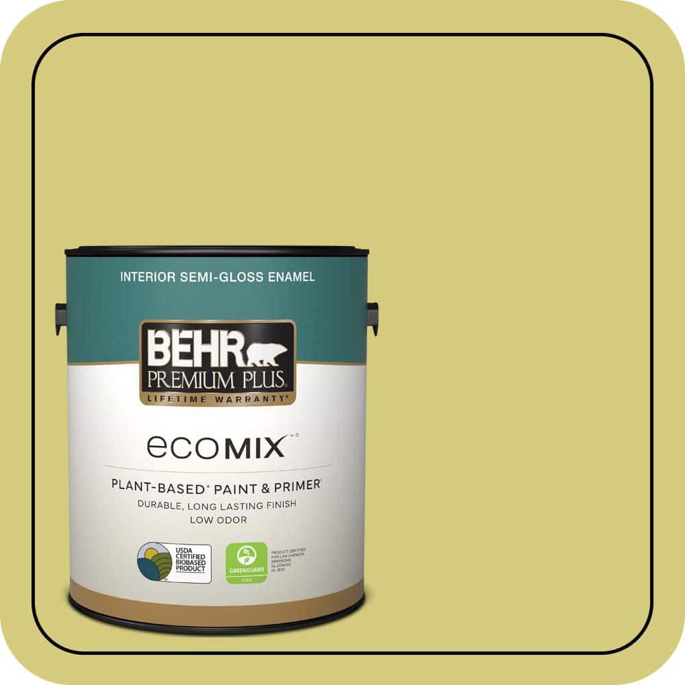 1 gal. #P350-4 Spring Grass Semi-Gloss Enamel EcoMix Plant-Based Interior Paint & Primer price history on PriceWatchPro