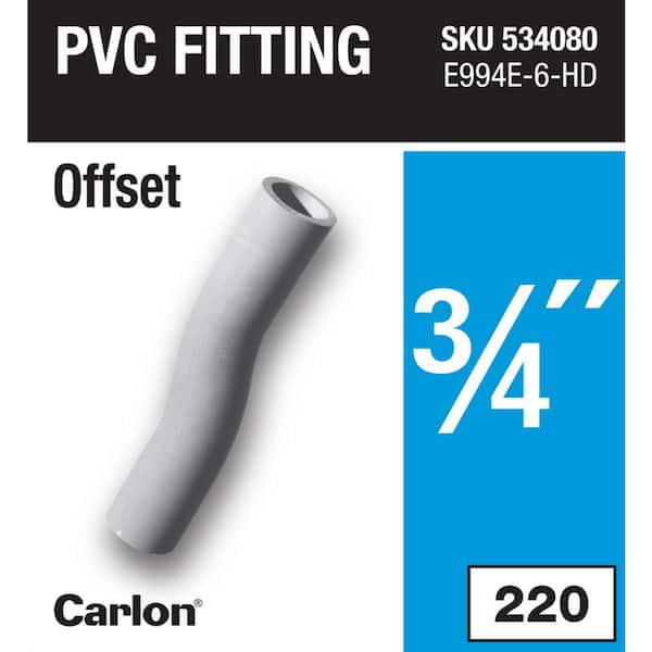 3/4 in. Electrical PVC Offset Conduit Connector (E994E-6-HD)