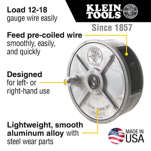 Premier Tie Wire Reel, Lightweight Aluminum, Right Handed and Left Handed  with Rewind Knob with Belt Loop Holder. For Concrete Rebar & Ironwork uses.  (Aluminum) : : Tools & Home Improvement