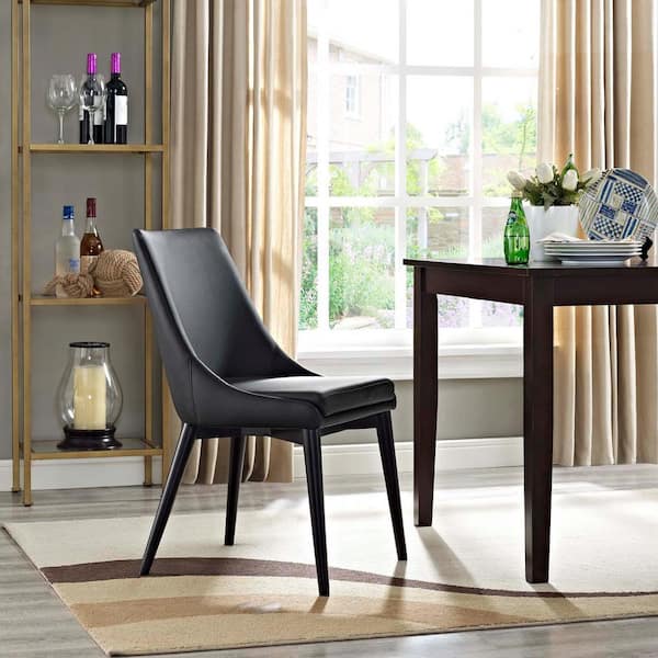 Viscount Black Vinyl Dining Chair