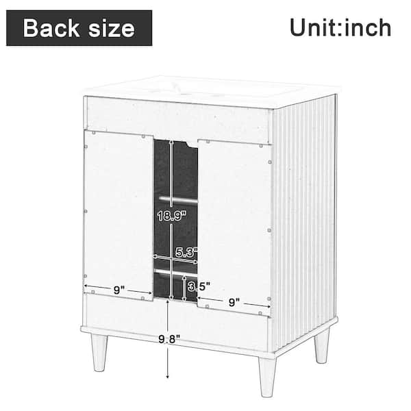 24 Bathroom Vanity Cabinet Sink Cabinet Organizer Furniture 2 Shelves New