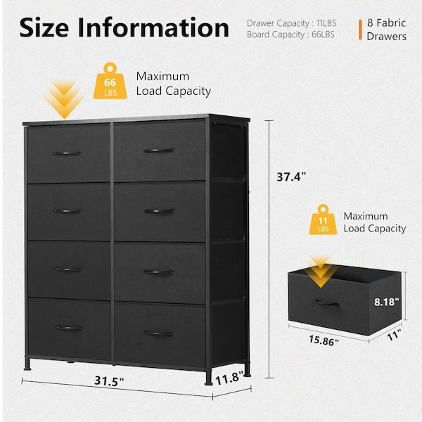Drawer ブラックベスト サイズ36 Lemoore 4-Drawer Black Chest