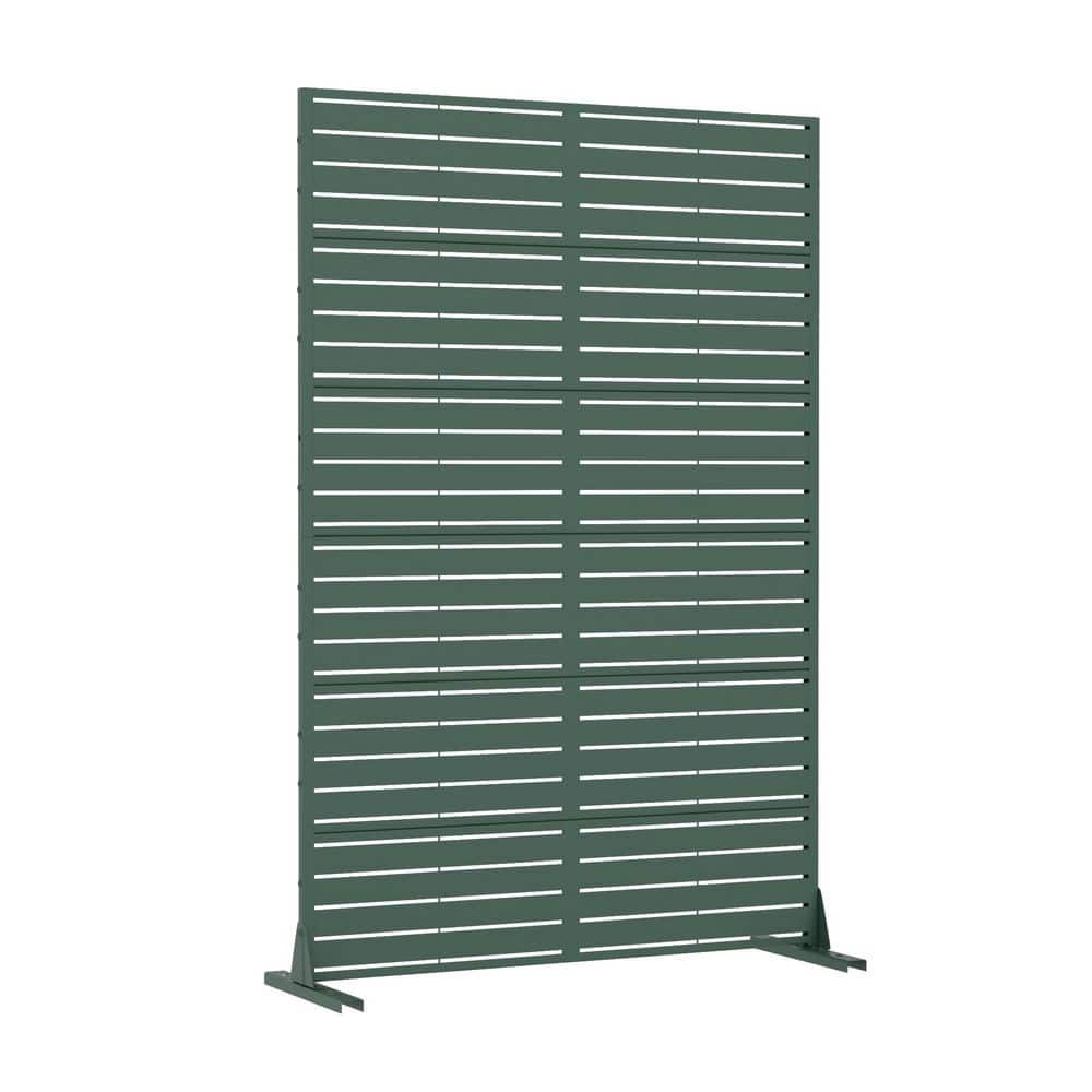 Outdoor Privacy Fence 47 in. L x 16 in. W x 72 in. H Green Galvanized Steel Garden Privacy Screen price history on PriceWatchPro