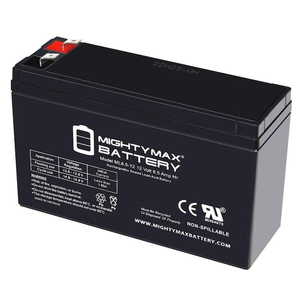 12-Volt, 6. 5Ah, AGM, F2 Terminal, Replacement Battery Compatible with CSB HR 1228 W