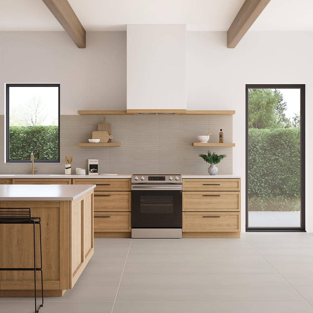 Taupe Matte Porcelain Rectangle Mosaic Tile 11.75" x 11.75"