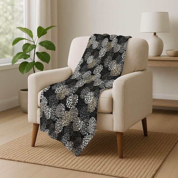 Premium Machine Washable ASB908 Black 50 in. x 70 in. Sherpa Throw Blanket