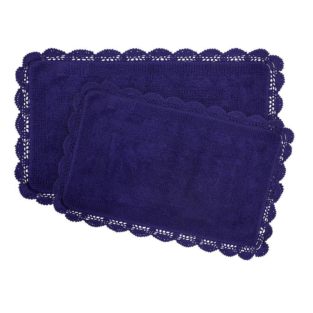 Laura Ashley Crochet 100 Cotton 17 in. x 24 in./21 in. x 34 in. 2