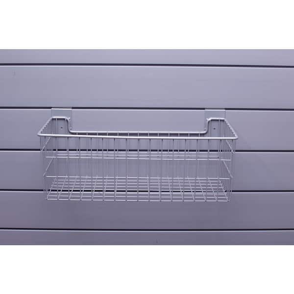 CROWNWALL 24 in. L x 12 in. W Slatwall Deep Wire Basket (2-Pack