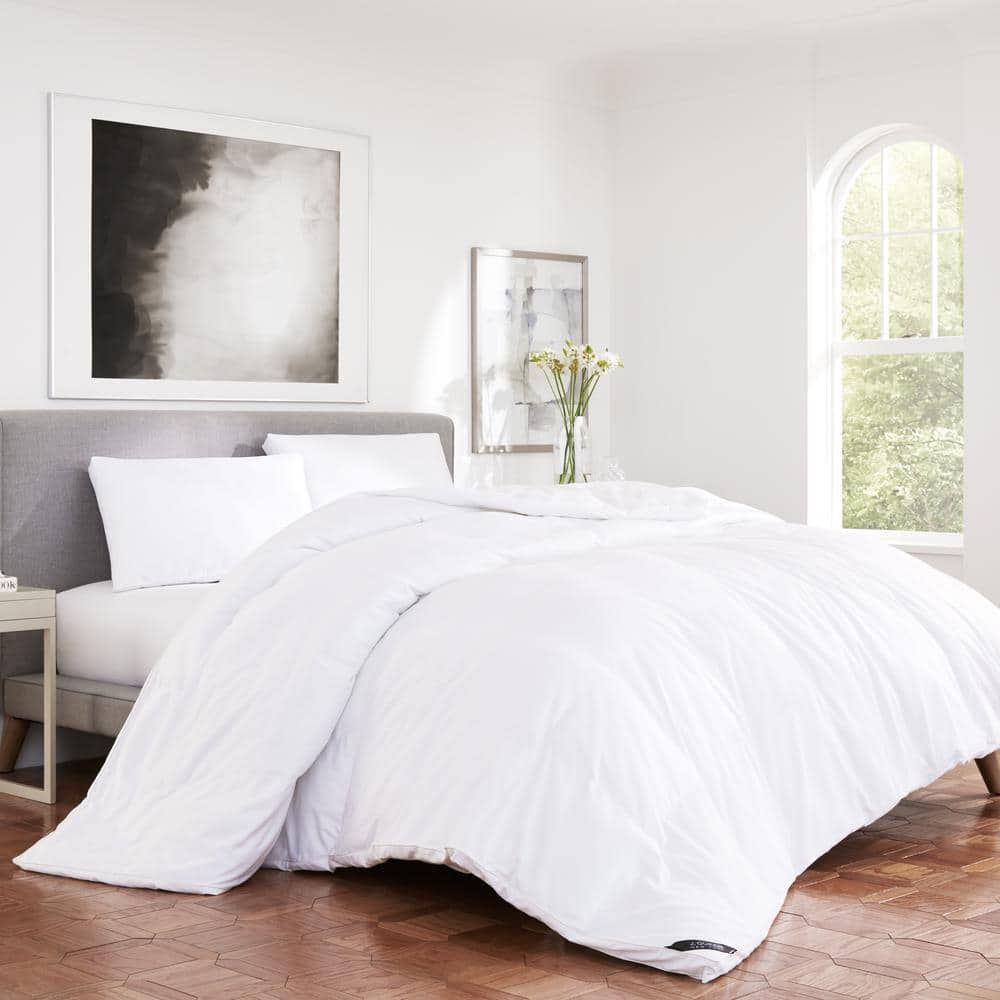 Elite White Cotton Twin Down Alternative Comforter 2332020TDAC The   Comforters 2332020tdac 64 1000 