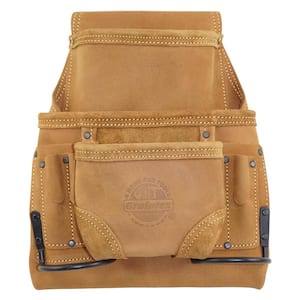 9-Pocket Oil Tanned Leather Nail and Tool Pouch