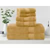 Cannon Low Twist 100 % Cotton 6-Piece Towel Set, 550 gsm, Highly Absorbent, Super Soft and Fluffy, 6-Piece Set, Ocher