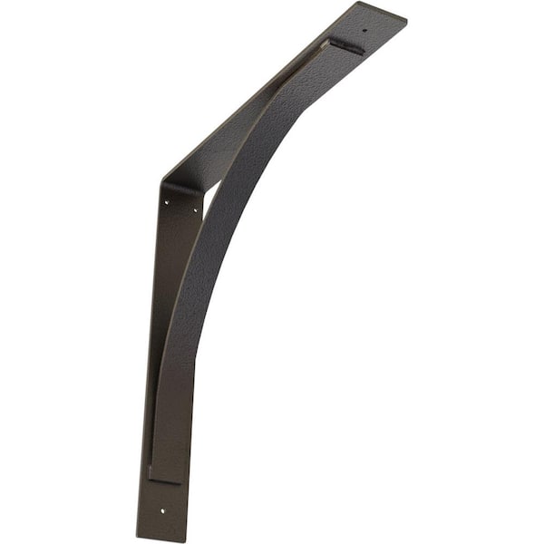 Ekena Millwork 3 in. W x 22 in. H x 22 in. D Hammered Dark Bronze Morris Steel Bracket