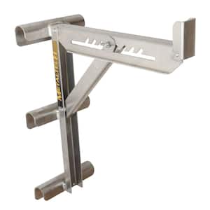 21.75 in. x 10 in. x 29 in. Aluminum Adjustable 3-Rung Ladder Jacks for Scaffold Extension Walk Boards, Ladder or Plank