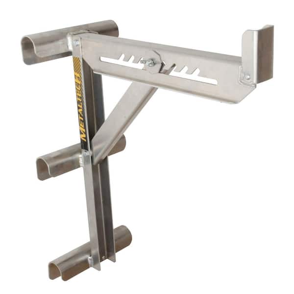 MetalTech 21.75 in. x 10 in. x 29 in. Aluminum Adjustable 3-Rung Ladder Jacks for Scaffold Extension Walk Boards, Ladder or Plank