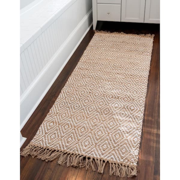 Braided Jute Assam Natural 2' 6 x 6' 0 Runner Rug