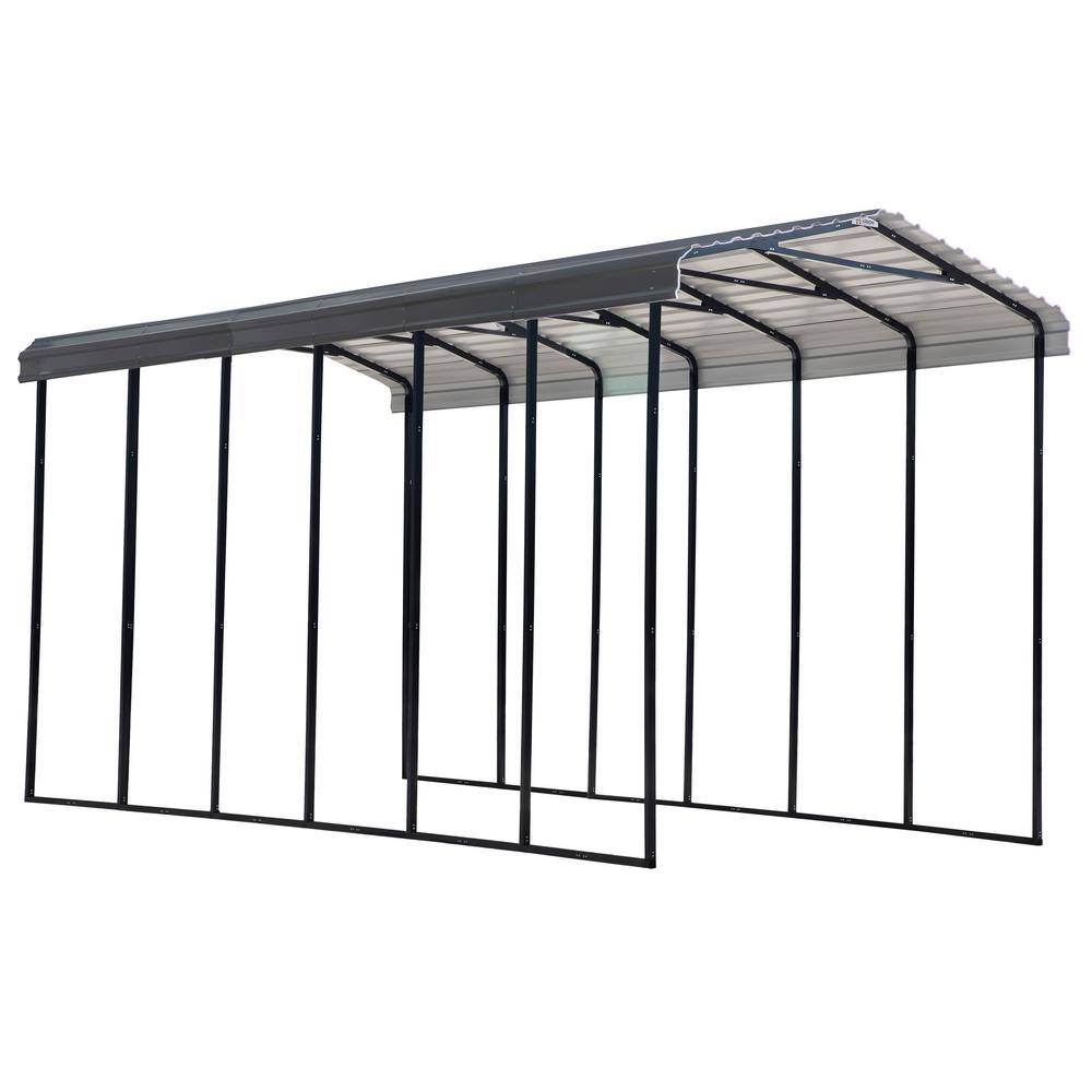 14 ft. x 29 ft. Charcoal Galvanized Steel RV Carport Kit