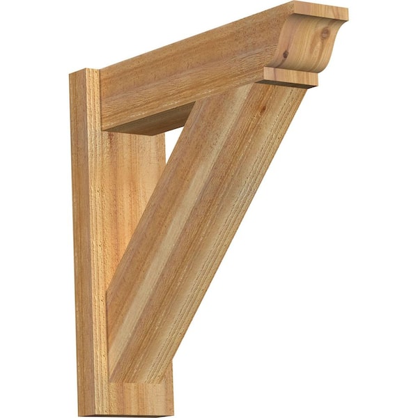 Ekena Millwork 6 in. x 22 in. x 22 in. Western Red Cedar Traditional Rough Sawn Outlooker