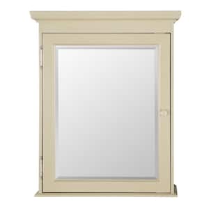Cottage 23-3/4 in. W x 29 in. H x 8 in. D Surface-Mount Bathroom Medicine Cabinet in Antique White