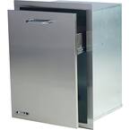 Signature Series 16.75 in. Stainless Steel 2 Drawer Access Drawer and Trash Bin Combo Unit